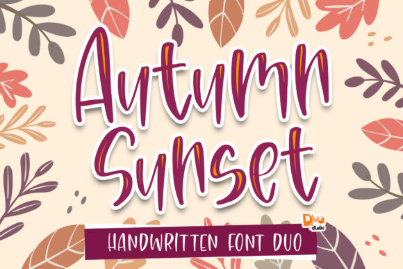 Autumn Sunset: A Handwritten Font for Creative Projects