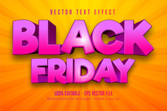 Black Friday Text Effect: Cartoon Style Design Tool