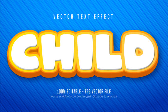 Child Text, Cartoon Style Text Effect: Bringing Playful Energy to Your Creative Projects