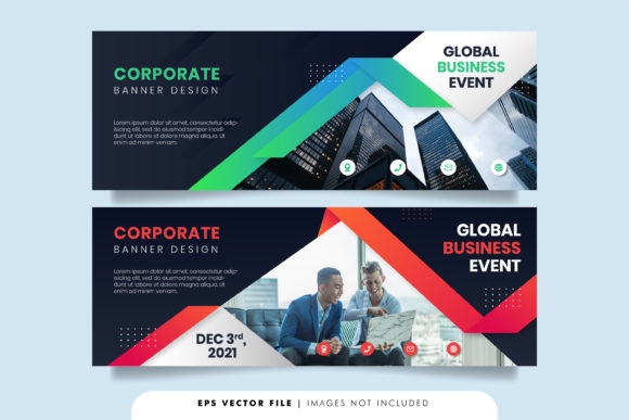 Geometric Business Banner Design: Elevating Your Brand Identity