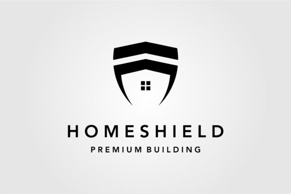 Minimalist Home Building Shield Logo: A Versatile Symbol for Modern Security and Trust
