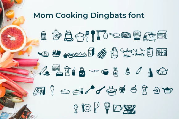 Mom Cooking: A Whimsical Font for Kitchen-Themed Design